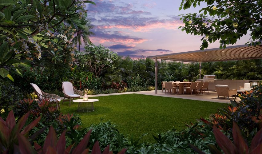 Terrace garden with lounge