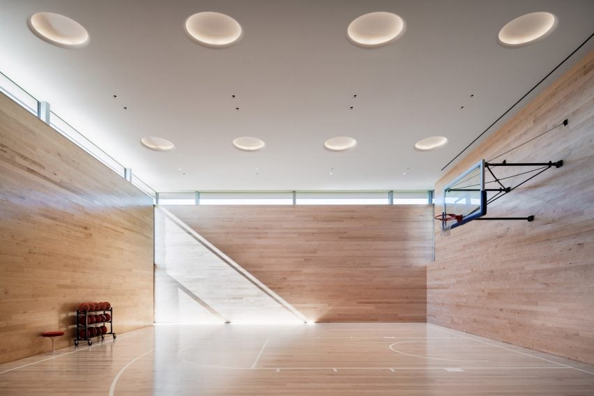 Indoor basketball court