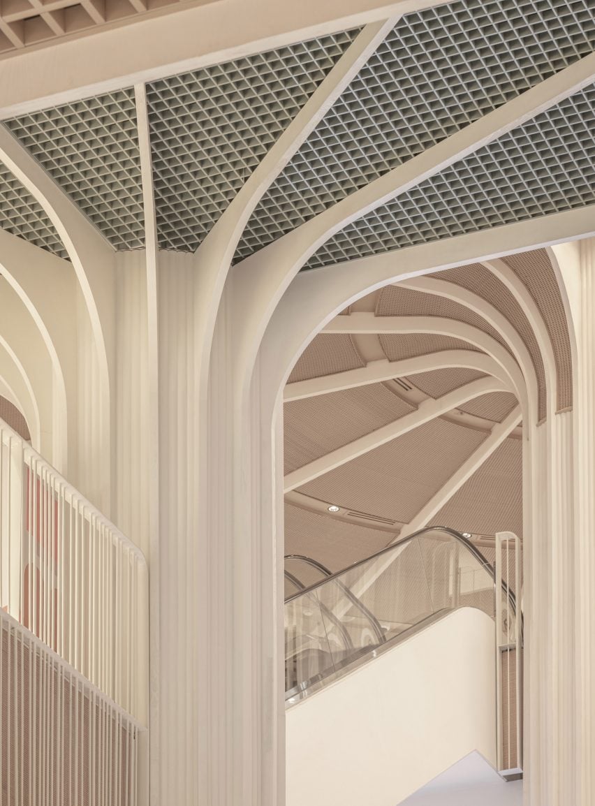 Revamped columns in Central World Shopping Centre in Bangkok