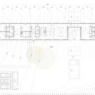 Ground floor plan drawing of Casa Eñe by Estudio Albar in Spain