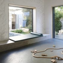 Window seat in French home