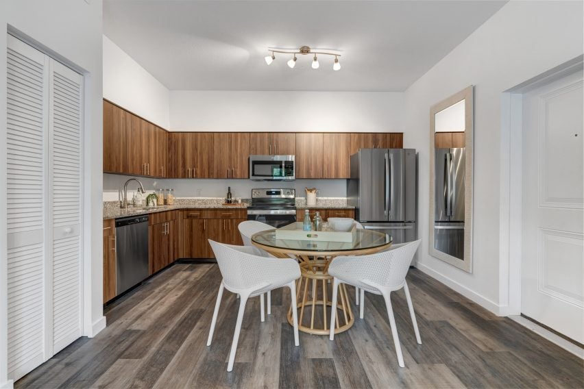 Interior of apartment building