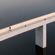 Štvanice Footbridge in Prague designed as a "sculpture in the city"